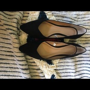 Black suede flats from Target